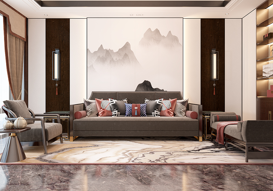 新中式沙發背景集成墻板.jpg 新中式沙發背景集成墻板.jpg